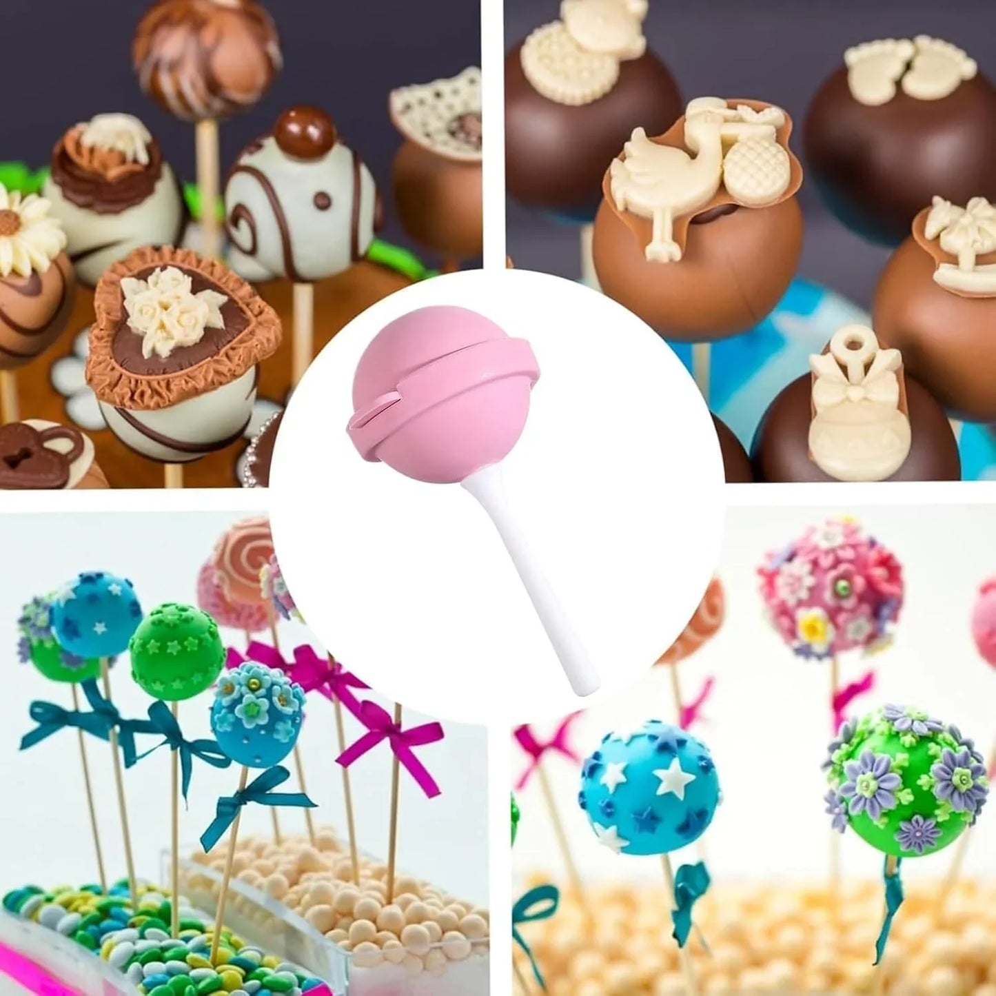 Lollipop Ice Cream Maker, Homemade Popsicle Molds(6pcs)