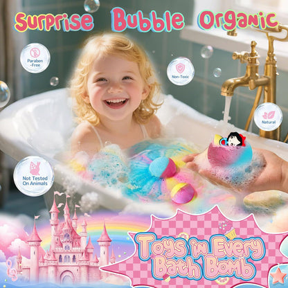 Luxury Aromatherapy Bath Bomb Gift Set with Surprise Duck (Pack of 12)