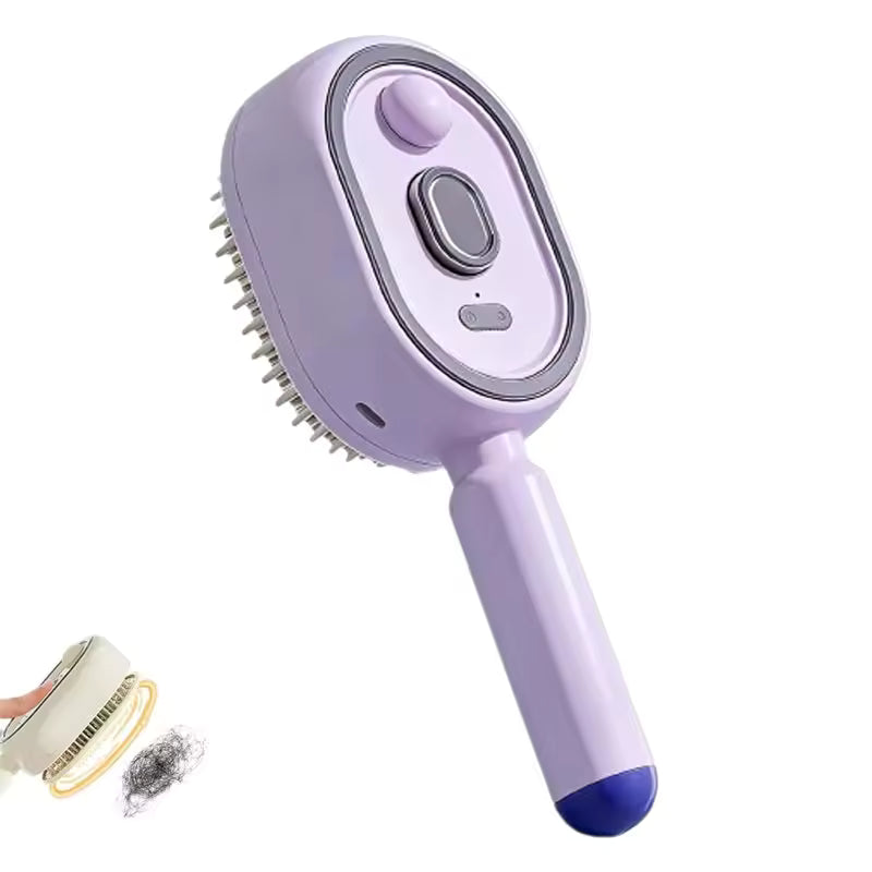 Electric Steam Hair Spa Brush™ | Hydrating Mist, Scalp Massage & Detangling Comb