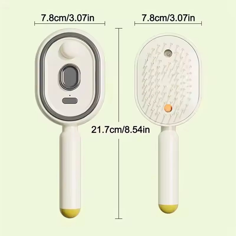 Electric Steam Hair Spa Brush™ | Hydrating Mist, Scalp Massage & Detangling Comb