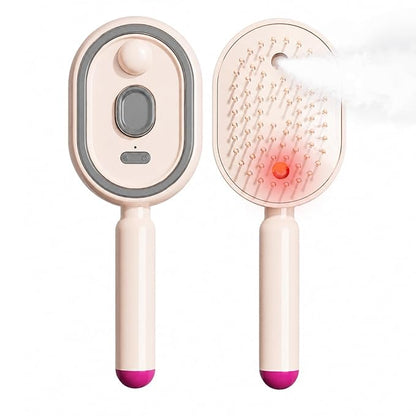 Electric Steam Hair Spa Brush™ | Hydrating Mist, Scalp Massage & Detangling Comb