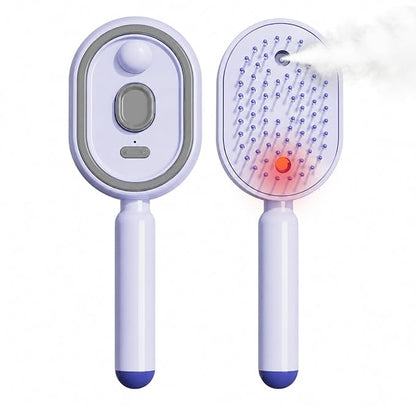 Electric Steam Hair Spa Brush™ | Hydrating Mist, Scalp Massage & Detangling Comb