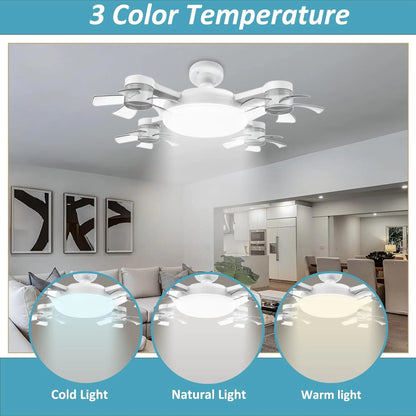 2-in-1 Drone LED Ceiling Fan & Light with Remote