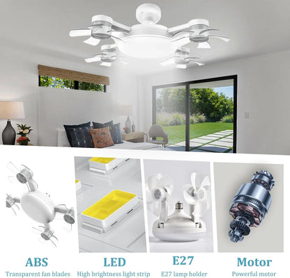 2-in-1 Drone LED Ceiling Fan & Light with Remote